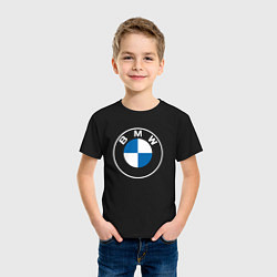 Футболка хлопковая детская BMW LOGO 2020, цвет: черный — фото 2