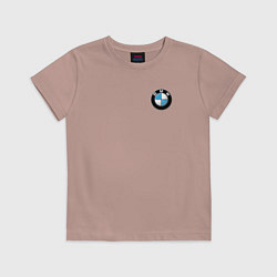 Футболка хлопковая детская BMW, цвет: пыльно-розовый