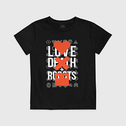 Футболка хлопковая детская LOVE DEATH ROBOTS LDR, цвет: черный