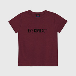 Футболка хлопковая детская EYE CONTACT, цвет: меланж-бордовый