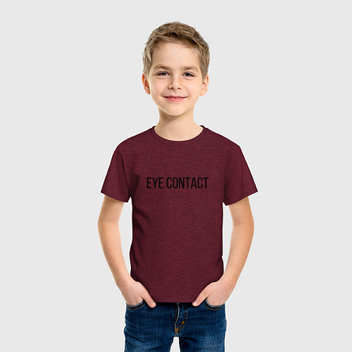 Детская футболка EYE CONTACT / Меланж-бордовый – фото 3