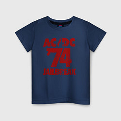 Футболка хлопковая детская ACDC 74 jailbreak, цвет: тёмно-синий