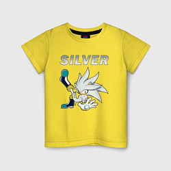 Футболка хлопковая детская SONIC Silver, цвет: желтый