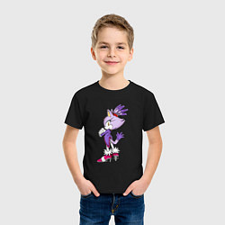 Футболка хлопковая детская SONIC Кошка Блейз, цвет: черный — фото 2