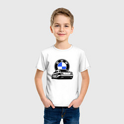 Футболка хлопковая детская BMW JDM, цвет: белый — фото 2