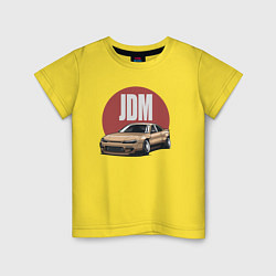 Футболка хлопковая детская JDM, цвет: желтый