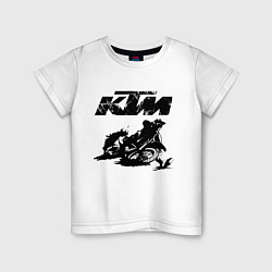 Футболка хлопковая детская KTM, цвет: белый