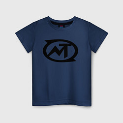 Футболка хлопковая детская Мумий Тролль Лого, цвет: тёмно-синий