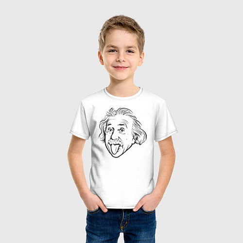 Детская футболка Альберт Эйнштейн / Белый – фото 3