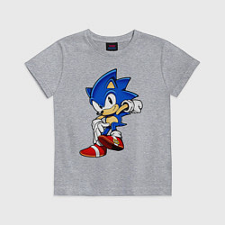Футболка хлопковая детская SONIC, цвет: меланж
