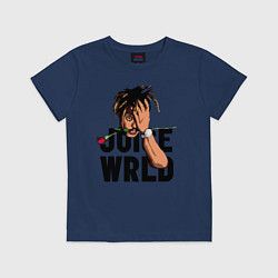 Футболка хлопковая детская Juice WRLD, цвет: тёмно-синий