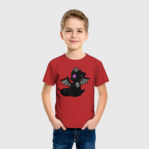 Детская футболка Эндар дракон / Красный – фото 3