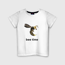 Футболка хлопковая детская Bee time, цвет: белый