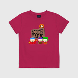 Футболка хлопковая детская South Park, цвет: маджента