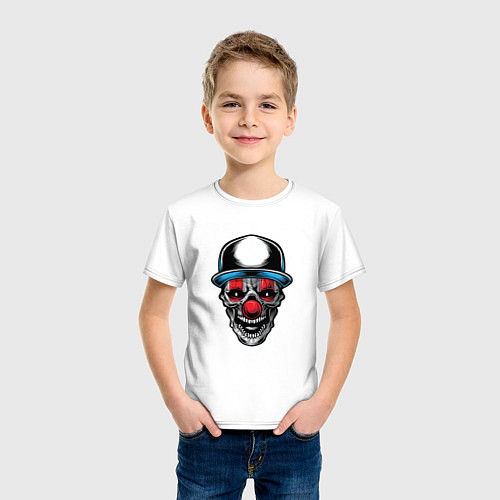 Детская футболка ЧЕРЕП КЛОУНА / Белый – фото 3