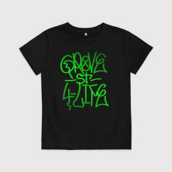 Футболка хлопковая детская GTA Tag GROVE, цвет: черный