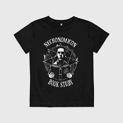 Футболка хлопковая детская Лавкрафт, цвет: черный