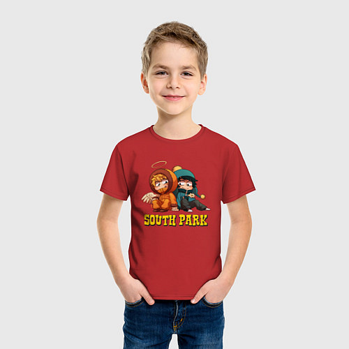 Детская футболка ЮЖНЫЙ ПАРК / Красный – фото 3