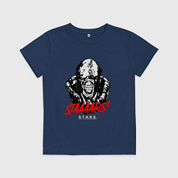 Футболка хлопковая детская STAAAAARS!, цвет: тёмно-синий