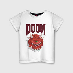 Футболка хлопковая детская DOOM, цвет: белый