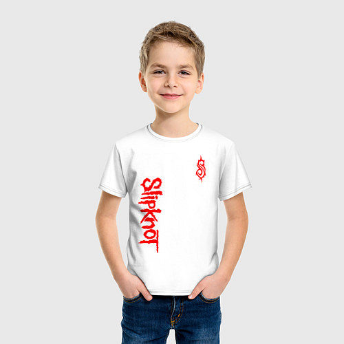 Детская футболка SLIPKNOT / Белый – фото 3