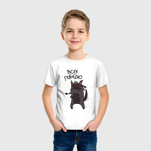 Детская футболка Енот Джо / Белый – фото 3