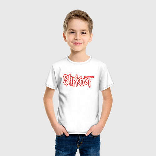 Детская футболка SLIPKNOT / Белый – фото 3