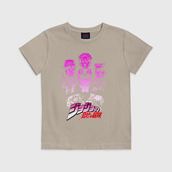 Футболка хлопковая детская JOJOS BIZARRE ADVENTURE, цвет: миндальный