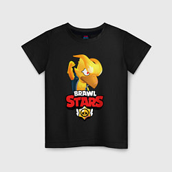 Футболка хлопковая детская BRAWL STARS CROW PHOENIX, цвет: черный