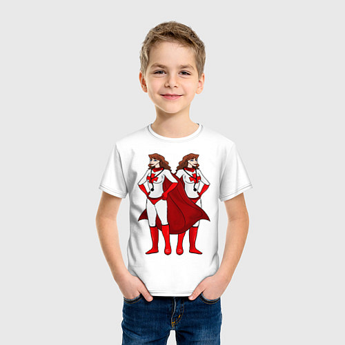 Детская футболка Супeргeрои врачи / Белый – фото 3