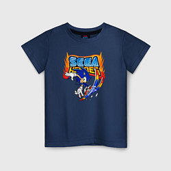 Футболка хлопковая детская Sonic:Sega Heroes, цвет: тёмно-синий