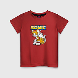 Футболка хлопковая детская Sonic, цвет: красный