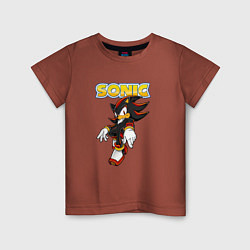 Футболка хлопковая детская Sonic, цвет: кирпичный