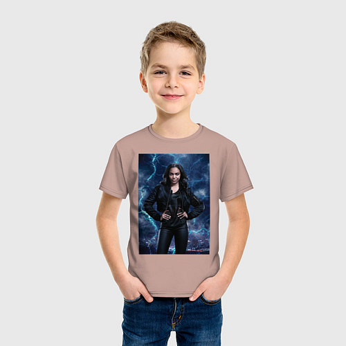 Детская футболка Jennifer Pierce / Пыльно-розовый – фото 3