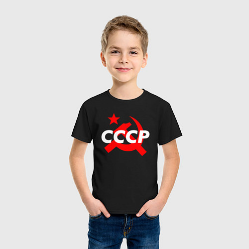 Детская футболка СССР / Черный – фото 3