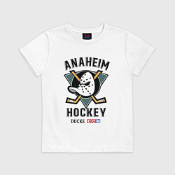 Футболка хлопковая детская ANAHEIM DUCKS, цвет: белый