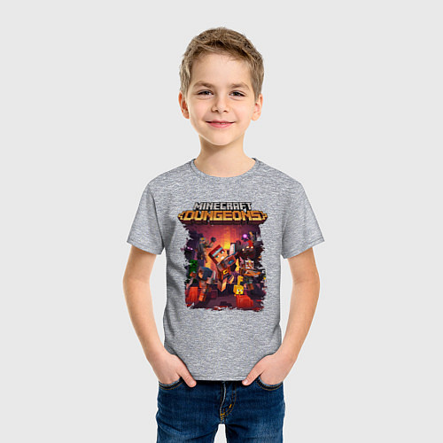 Детская футболка Minecraft Dungeons / Меланж – фото 3