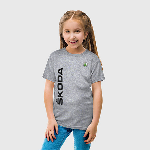 Детская футболка Skoda / Меланж – фото 4