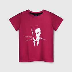 Футболка хлопковая детская Moriarty: Miss me?, цвет: маджента
