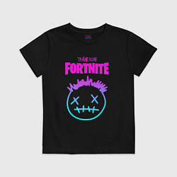Футболка хлопковая детская TRAVIS SCOTT X FORTNITE, цвет: черный