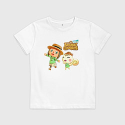 Футболка хлопковая детская Animal Crossing, цвет: белый