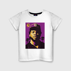 Футболка хлопковая детская Ice Cube, цвет: белый