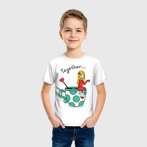 Детская футболка Together / Белый – фото 3