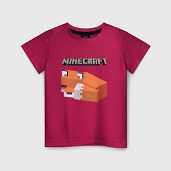 Футболка хлопковая детская MINERCRAFT, цвет: маджента