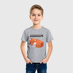 Футболка хлопковая детская MINERCRAFT, цвет: меланж — фото 2