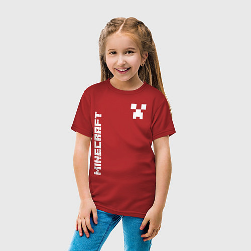 Детская футболка MINECRAFT CREEPER / Красный – фото 4