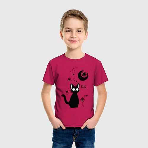 Детская футболка Jiji Cat / Маджента – фото 3