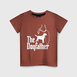 Футболка хлопковая детская The Dogfather - пародия, цвет: кирпичный