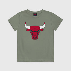 Футболка хлопковая детская Chicago Bulls, цвет: авокадо