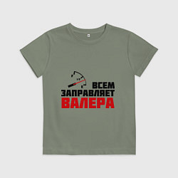 Футболка хлопковая детская Заправляет Валера, цвет: авокадо